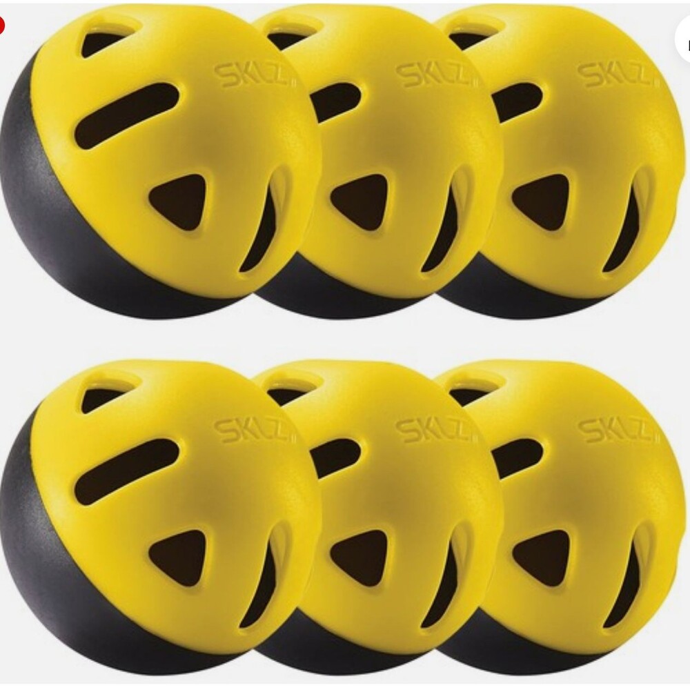 SKLZ Impact Practice Baseballs - 8 pack - Black/Yellow
